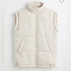 H&M Oversized White Ivory Puffer Size Small but fits medium and large too